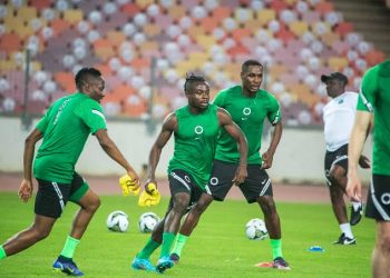 AFCON Qualifiers: Nigeria’s Super Eagles Train In Darkness Ahead Of Guinea Clash