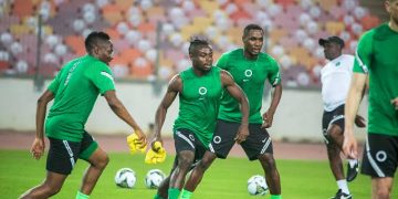 AFCON Qualifiers: Nigeria’s Super Eagles Train In Darkness Ahead Of Guinea Clash