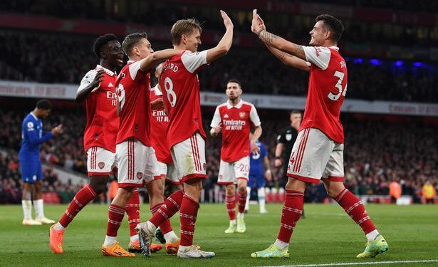 Arsenal players rejoice | PHOTO: David Price/Arsenal FC via Getty Images