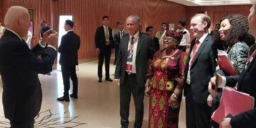 President Biden Sighted Taking Photograph Of WTO DG, Iweala At G-20 Summit