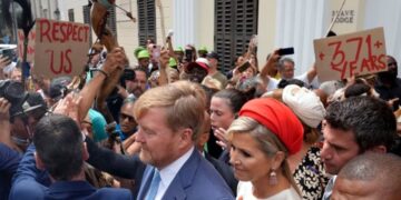 King, Queen Of Netherlands Confronted By Angry Protesters In South Africa
