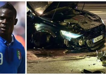 Balotelli Escapes Death As Car Crashes 
