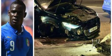 Balotelli Escapes Death As Car Crashes 