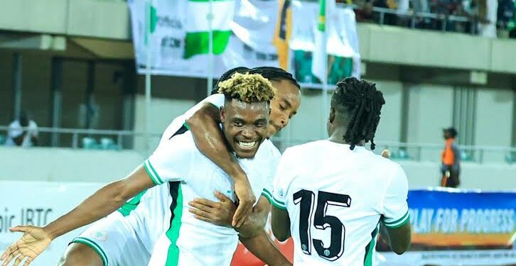 Dele Bashiru leads Super Eagles Teamates In Celebration