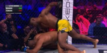 Ngannou Punch Down Ferreira In First Round On MMA return