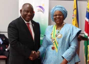 Ramaphosa Celebrates Namibia’s First Female President