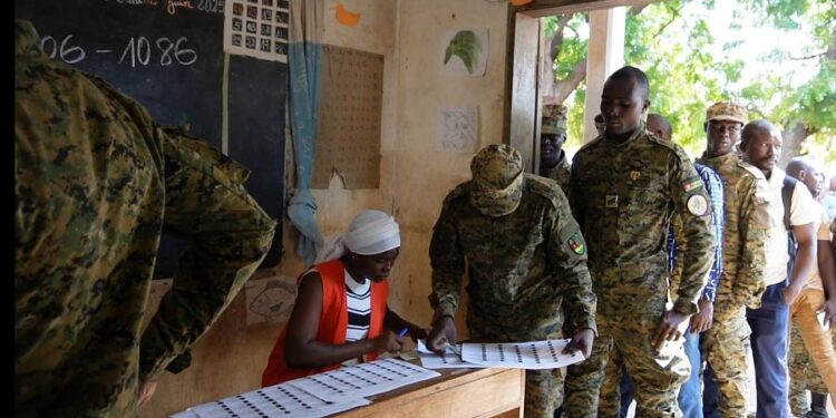 Security forces queue to vote ahead of Togo's municipal election