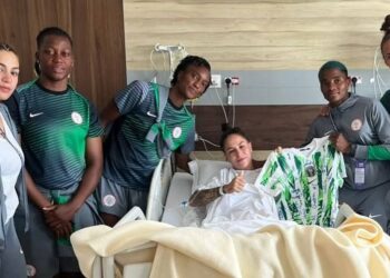 WAFCON: Nigeria’s Super Falcons Visit Injured South African Player In Hospital