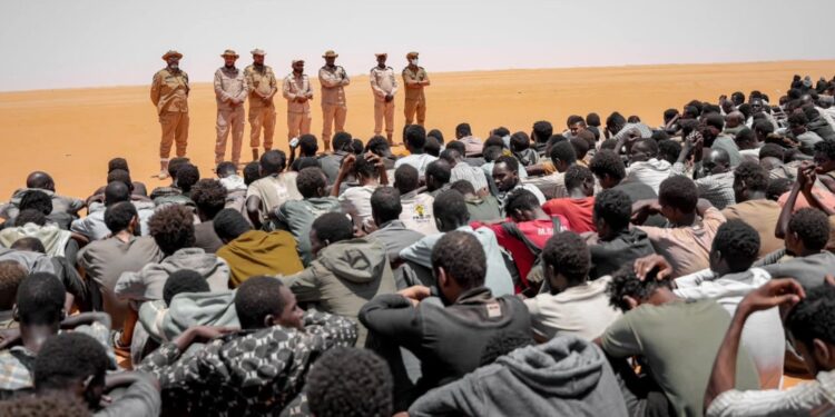 Some of the 700 Sudanese nationals who were deported by Libyan authorities in the ongoing efforts to curb irregular migration to Europe through Libya
