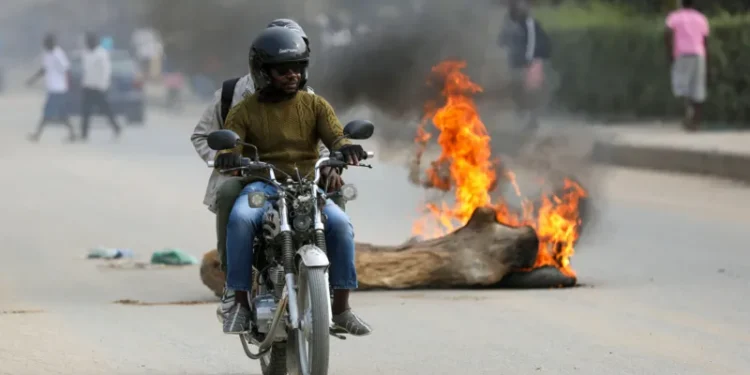 Parts of Angola was deserted on Monday
