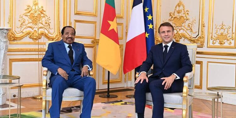French President, Emmanuel Macron receiving his Cameroonian counterpart, Paul Biya on Friday 26 July 2024, a meeting that was a prelude  to the opening ceremony of the Olympic games.