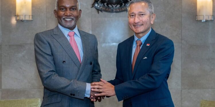 Amb Yusuf Maitama Tuggar alongside his counterpart Singapore’s Minister for Foreign Affairs, Dr. Vivian Balakrishnan