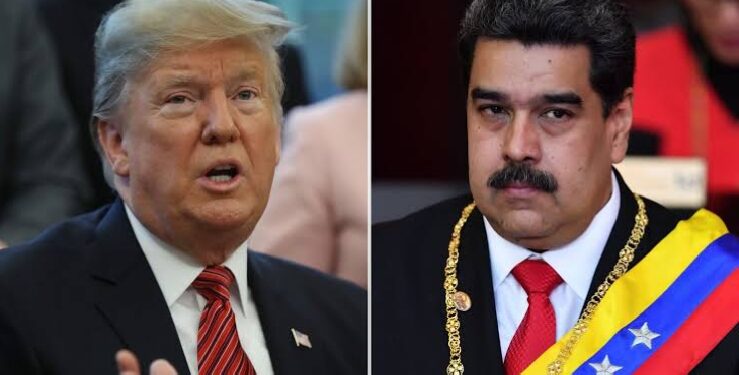 Combo picture of US President Donald Trump and Venezuelan President, Nicolas Maduro