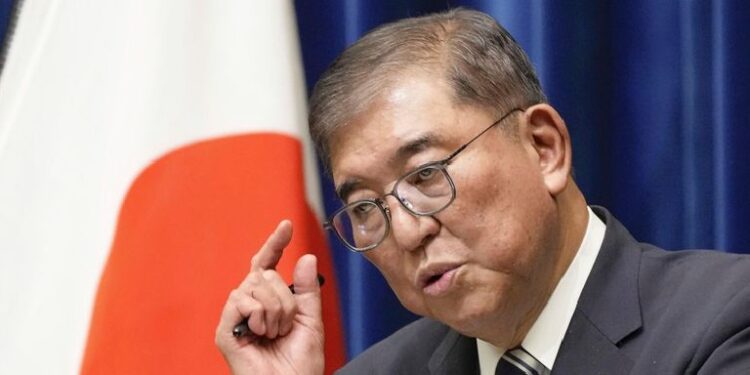 Outgoing Japanese Prime Minister Shigeru Ishiba