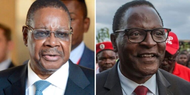 L-R: Former President Peter Mutharika and incumbent President Lazarus Chakwera