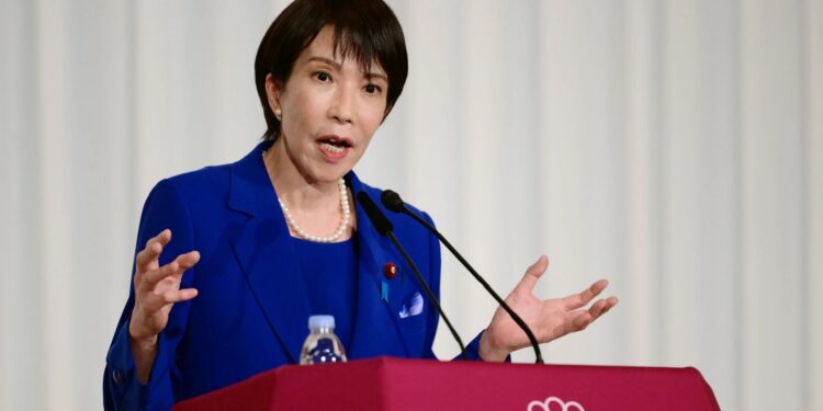 Sanae Takaichi, the newly-elected leader of Japan's ruling party, the Liberal Democratic Party (LDP), attends a press conference after the LDP presidential election in Tokyo, Oct. 4, 2025