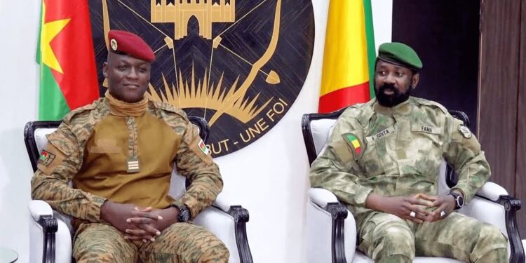 Heads of state of Burkina Faso (Ibrahim Traoré) and of Mali (Assimi Goïta)