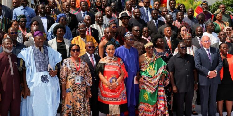 Participants pose for a group photo during the 4th African Inter-Parliamentary Conference on Family Values and Sovereignty, in Accra, Ghana, June 3, 2026