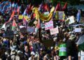 Thousands Of Protesters Hit Streets Of Geneva Ahead Of G7 Summit Monday