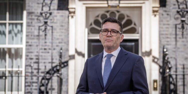 Andy Burnham delivers his inaugural speech as UK's new Prime Minister on on July 20, 2026 in London, England.