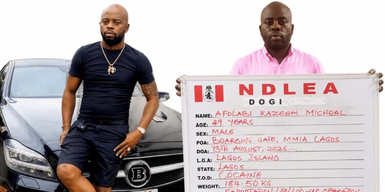 Drug trafficking suspect, Afolabi Kazeem Micheal