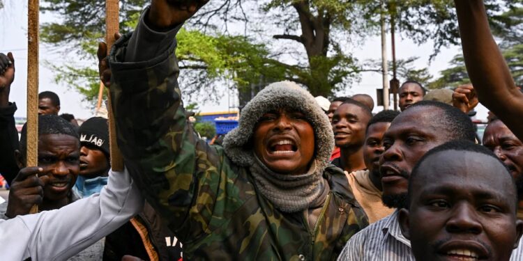 Demonstrators attend an opposition protest against the constitutional reforms proposed by President Felix Tshisekedi, in Kinshasa, Democratic Republic of Congo, September 15, 2026